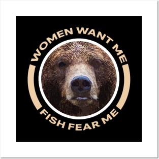 Women want me Fish fear me Posters and Art